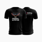 Camisa Federal Nutrition Masculina Preta – Estampa Branca | Estilo e Performance Fitness 🖤💪