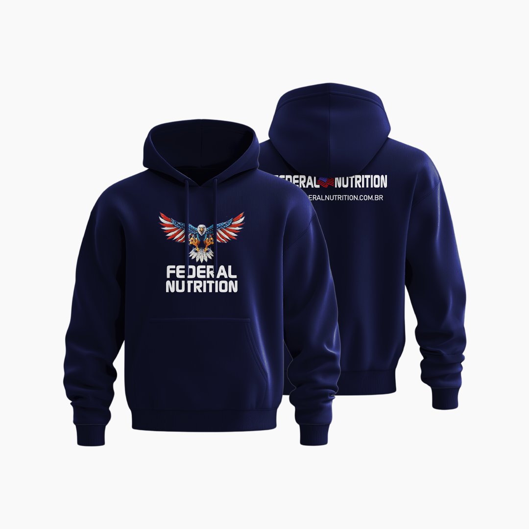 Moletom Federal Nutrition Azul Marinho – Estampa Águia Patriótica | Conforto, Estilo e Atitude 💙🦅 Moletom Federal Nutrition Azul Marinho – Estampa Águia Patriótica | Conforto, Estilo e Atitude 💙🦅