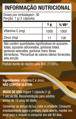 VIT C + Zinco 1000IU - Suplemento Alimentar 30 Caps - Imunidade