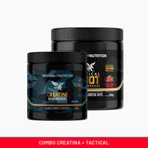 Combo Creatina e Pre Treino Tactical Shot Federal Nutrition | Força e Energia