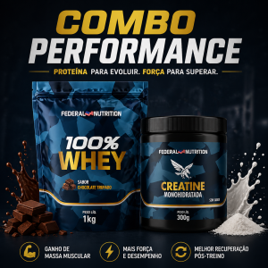 Combo Federal Whey 1kg + Creatina Monohidratada